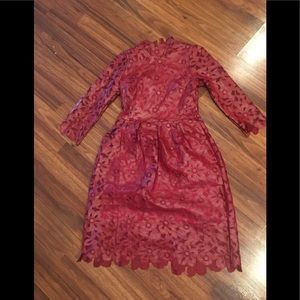 Ruby Red Flower dress